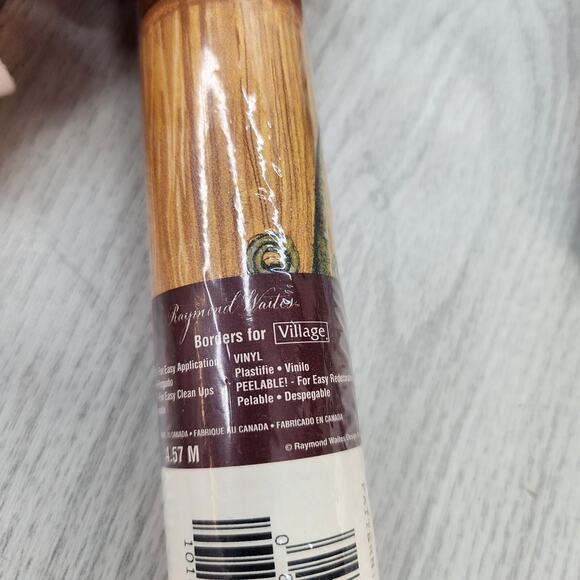 Raymond Waites Village Wall Border (4) Rolls Prepasted Vinyl Apples & Baskets - Picture 6 of 7